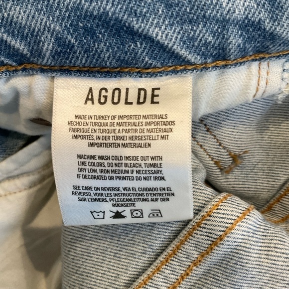 Agolde Nico High Rise Button Fly Slim Fit Jeans Size 23 - Picture 15 of 16
